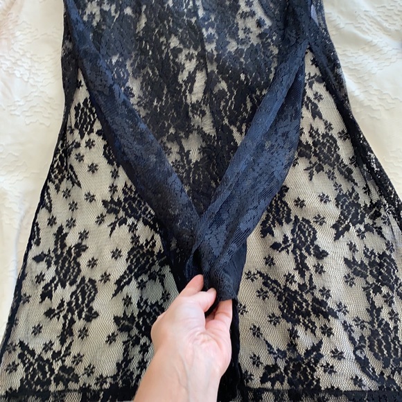 FAVLUX lace maxi sheer dress coverup tassels LARGE swim cover - Picture 8 of 13